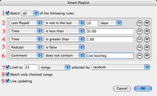iTunes Smart List